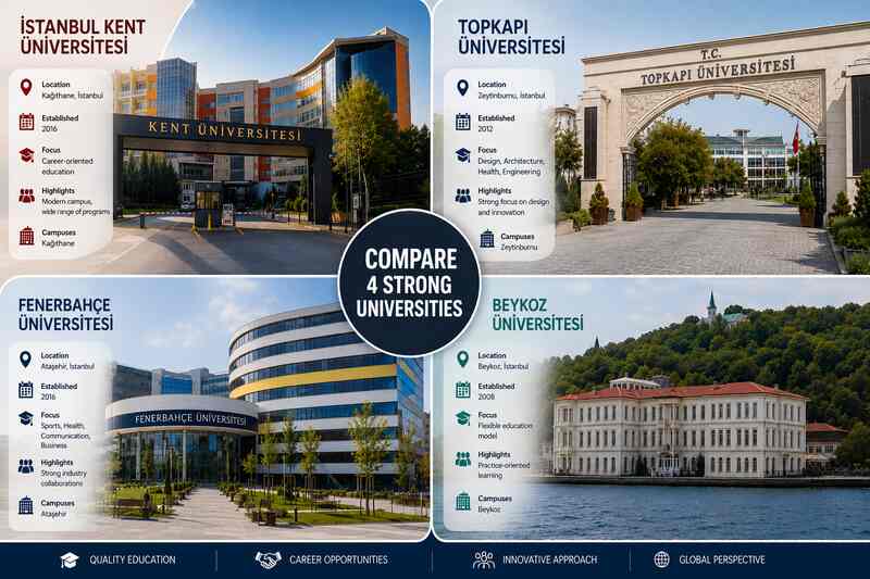 Affordable Private Universities in Turkey Compared: Kent vs Topkapi vs Beykoz vs Fenerbahce (2026)