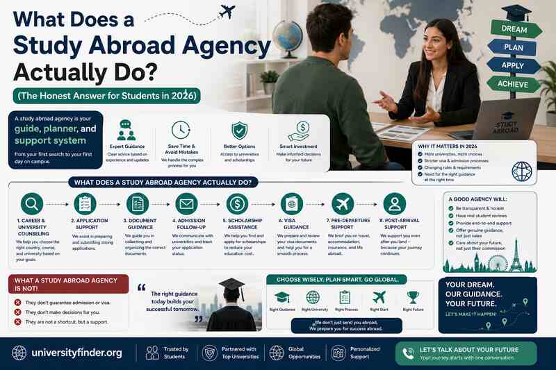 What Does a Study Abroad Agency Actually Do? (The Honest Answer for Students in 2026)